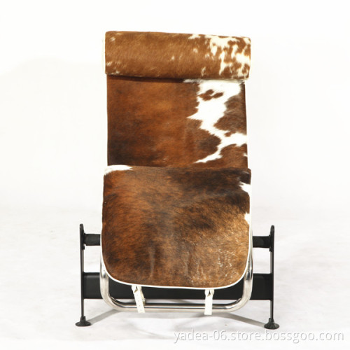 Genuine cowhide leather Le Corbusier LC4 replacement of headrest and cushion